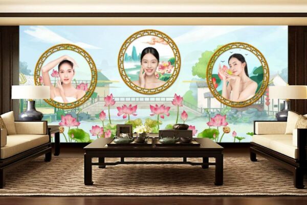 Tranh dán tường spa trị liệu dưỡng sinh DTK00016