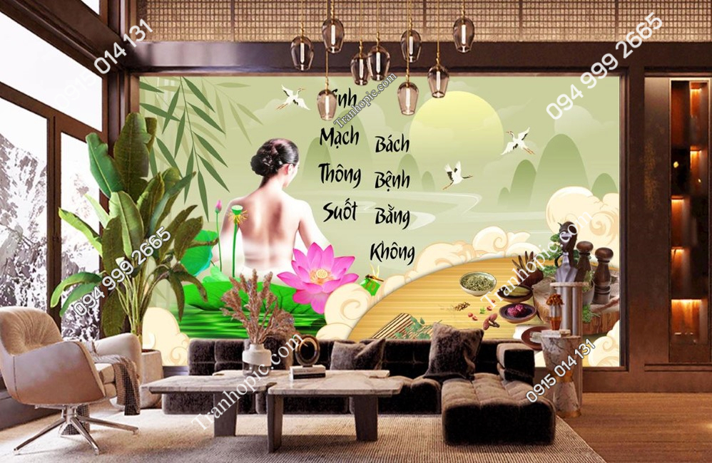 Tranh spa dưỡng sinh dán tường DTK0013