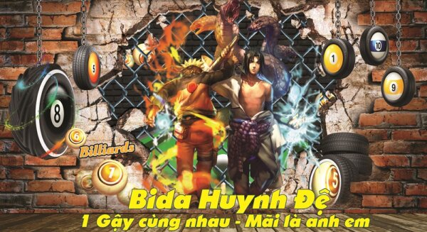 Tranh dán tường Bida Naruto Sasuke NSBIDA41
