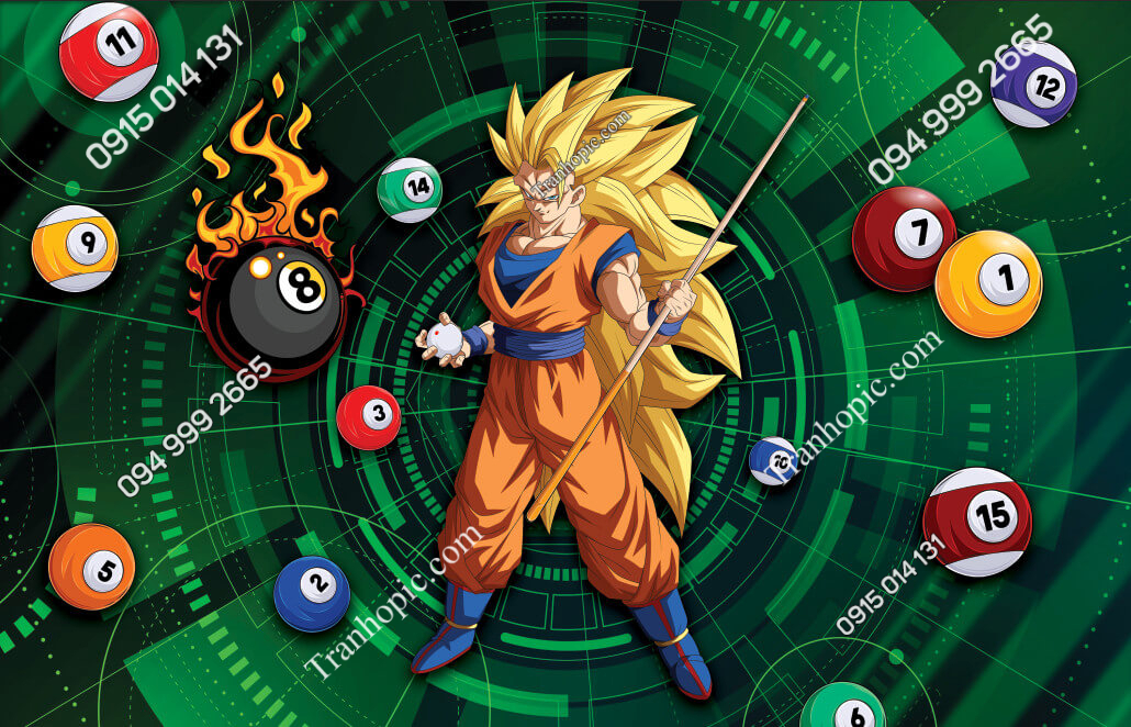 Tranh dán tường bida SonGoku 1172025