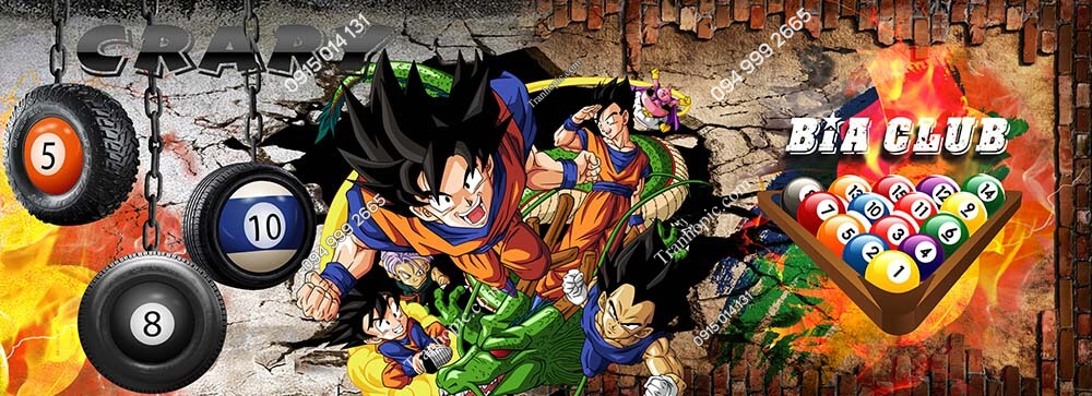 Tranh dán tường quán bida Dragon ball GOKUFT2690