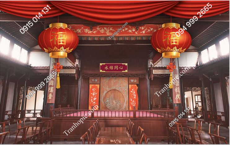 Phông chụp hình kiểu trung hoa đỏ PK_092177