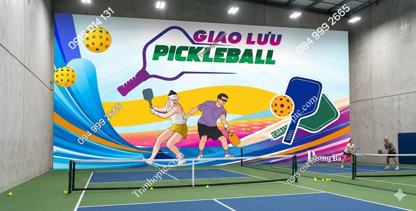 Tranh dán tường sân đánh Pikleball khổ lớn PK_11569060