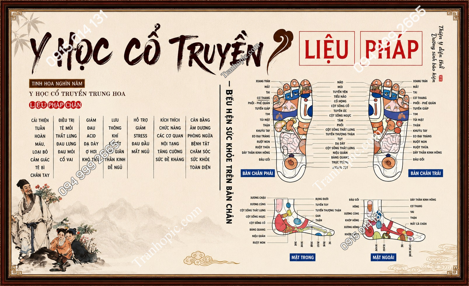 Tranh dán tường liệu pháp chân y học cổ truyền 2026321