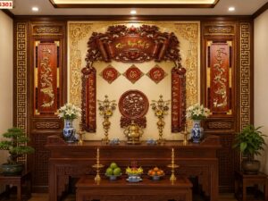 Tranh dán tường phòng thờ gia tiên 45301