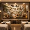 Tranh dán tường thế giới dưỡng sinh trang trí phòng khám spa 04032026