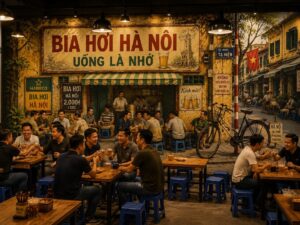 Tranh dán tường Bia Hơi Hà Nội – Uống Là Nhớ GPTBIA20261161