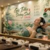 Tranh dán tường Gội Đầu Dưỡng Sinh Hoa Sen GPTDS20261262