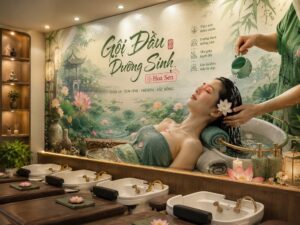 Tranh dán tường Gội Đầu Dưỡng Sinh Hoa Sen GPTDS20261262