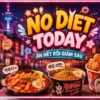 Tranh dán tường Phố Ăn Vặt Hàn Quốc – NO DIET TODAY GPTPT20261063