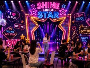 Tranh dán tường SHINE LIKE A STAR mang phong cách sân khấu GPTPT20261067