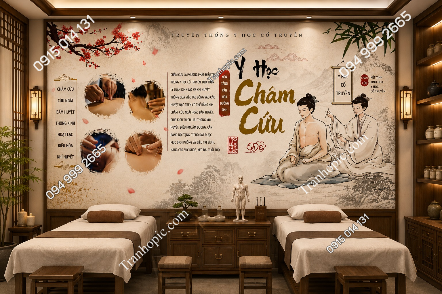 Tranh dán tường châm cứu y học cổ truyền NP20250429151151300121