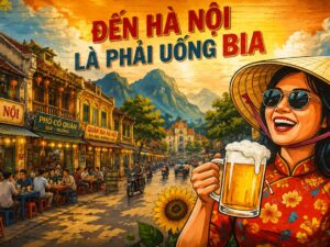 Tranh dán tường cô gái hà nội và bia GPTBIA2026652