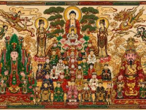 Tranh dán tường tứ phủ công đồng dạng vẽ GPT41212